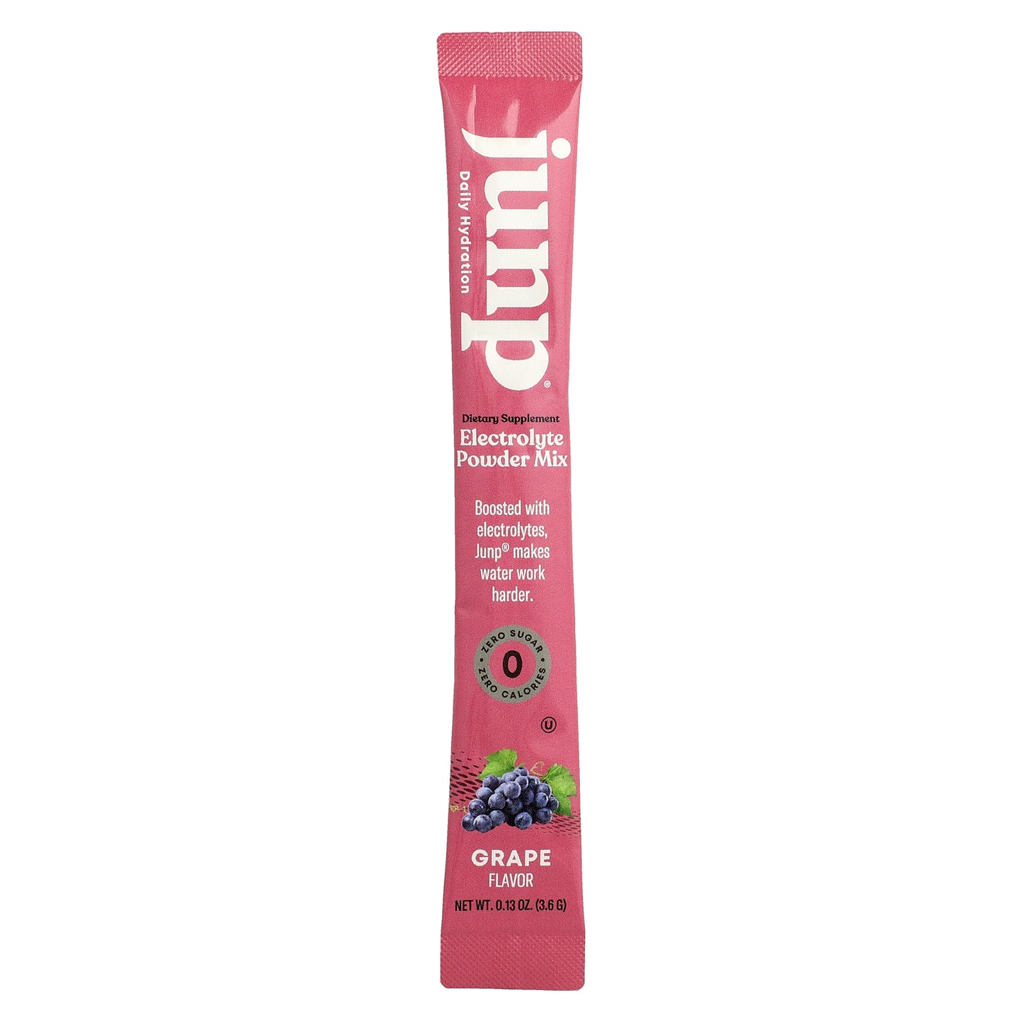 JUNP Hydration, Electrolyte Powder Mix, Grape, 20 Stick Packs, 0.13 oz (3.6 g) Each