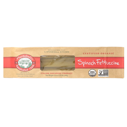 Montebello, Organic Spinach Fettuccine, 12 oz (340 g)