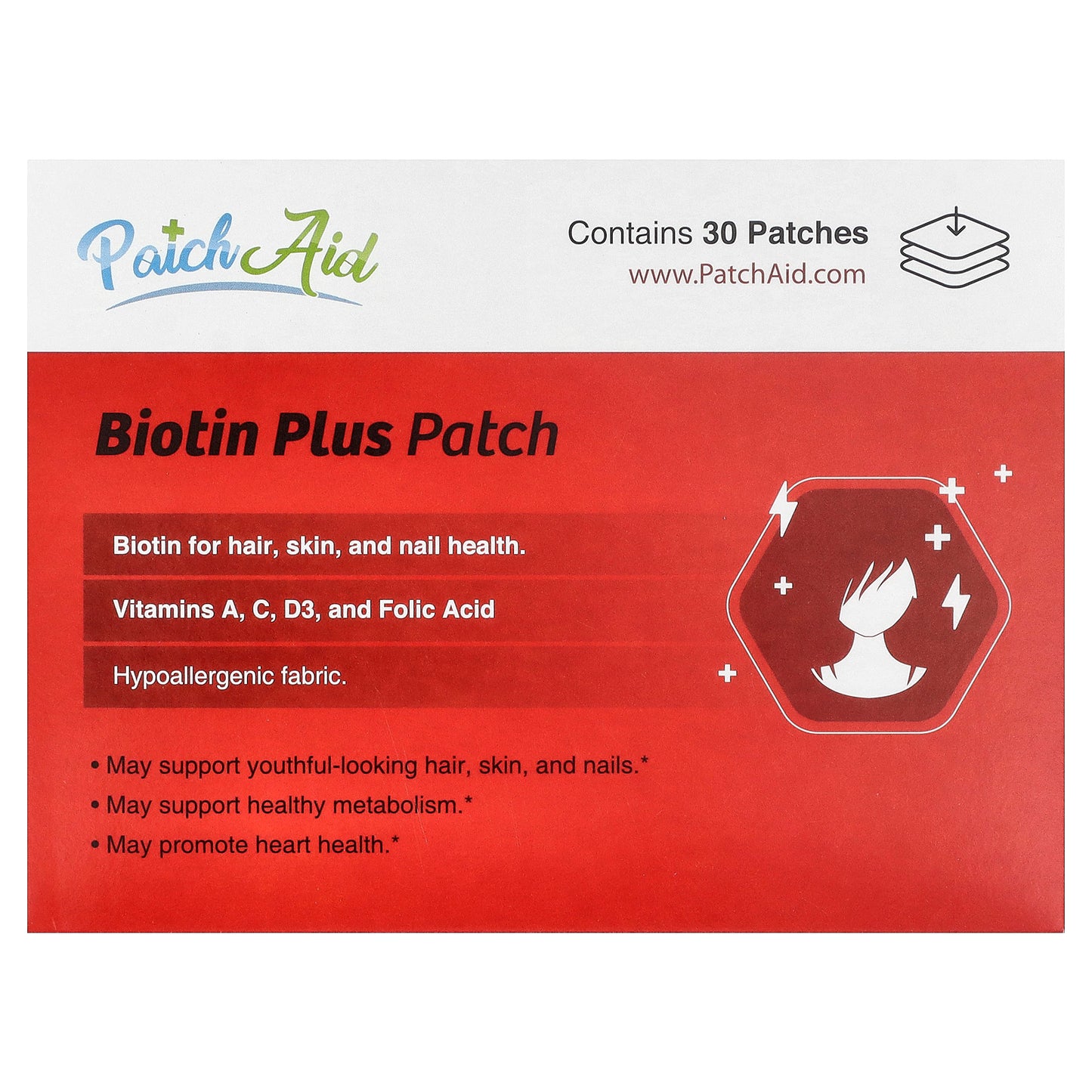 PatchAid, Biotin Plus Patch, 30 Patches