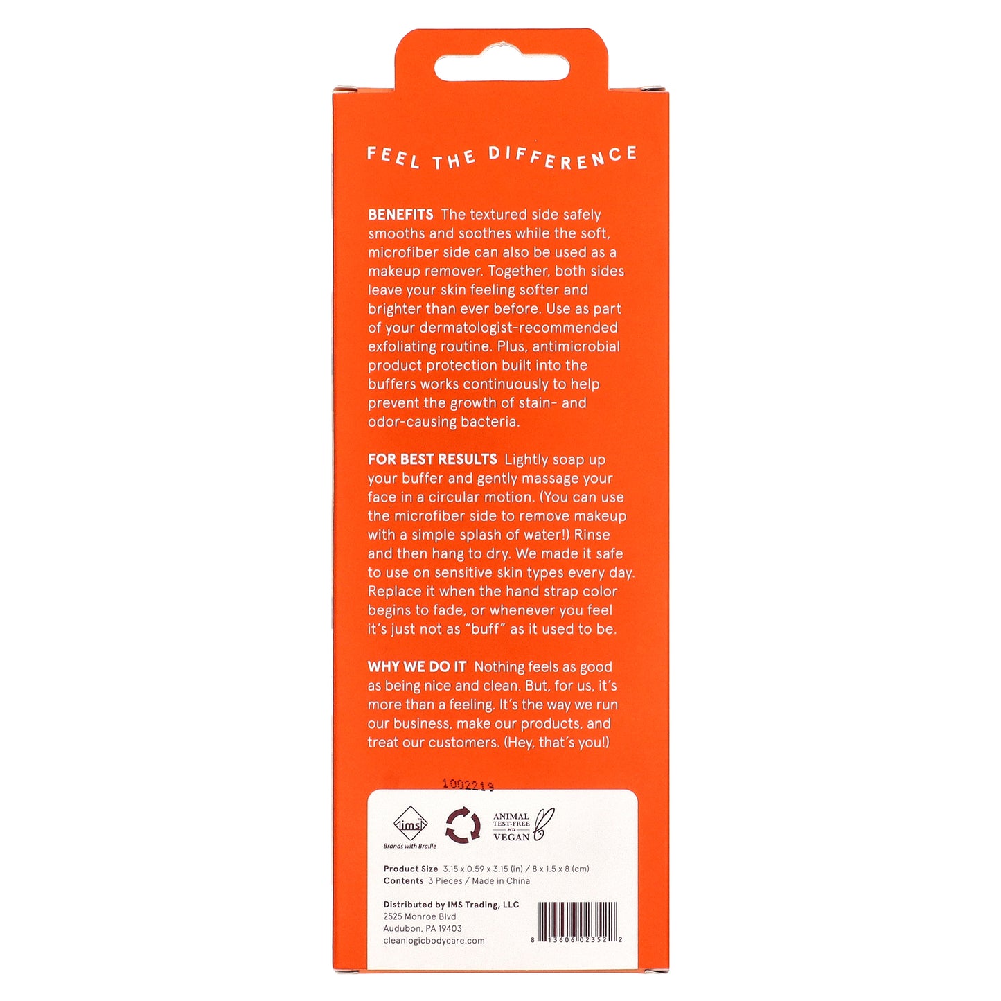 CleanLogic, Bath and Body, Makeup Removing Facial Buffers, 3 Dual-Textured Buffers