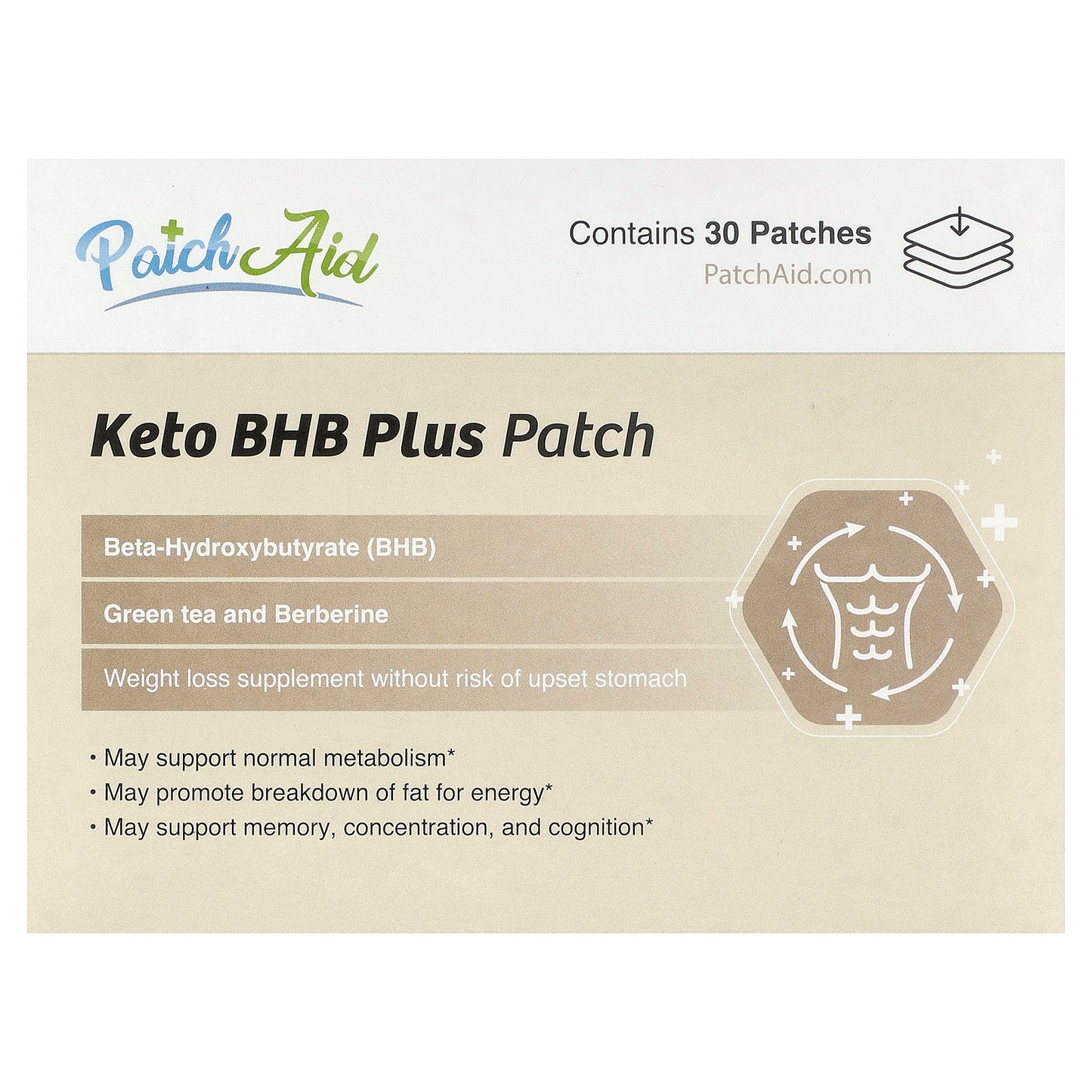 PatchAid, Keto BHB Plus Patch, 30 Patches