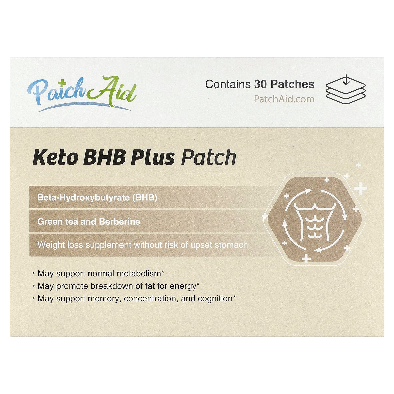 PatchAid, Keto BHB Plus Patch, 30 Patches