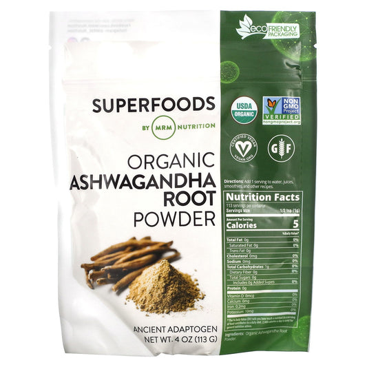 MRM Nutrition, Organic Ashwagandha Root Powder, 4  oz (113 g)