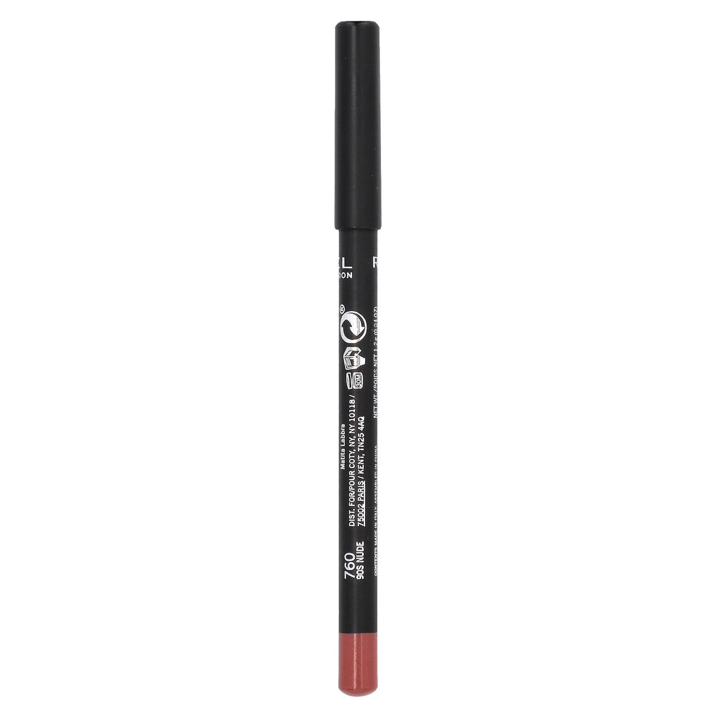 Rimmel London, Lasting Finish, Lip Liner, 760 90s Nude, 0.04 oz (1.2 g)