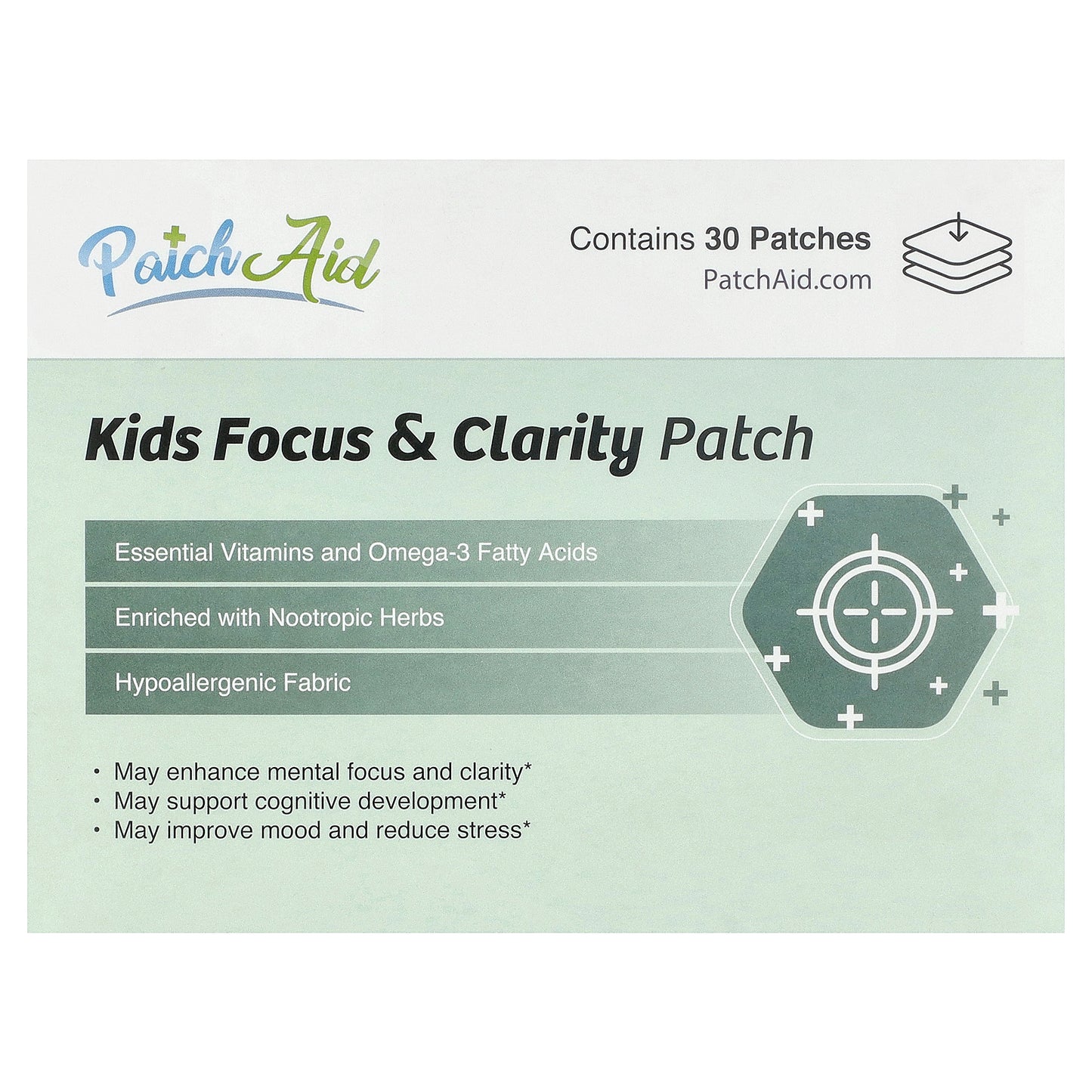 PatchAid, Kids Focus & Clarity Patch, 30 Patches