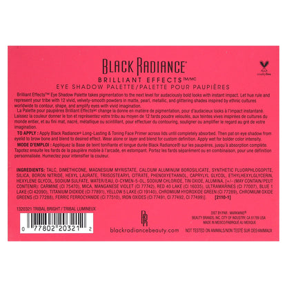 Black Radiance, Brilliant Effects, Eye Shadow Palette, Tribal Bright, 0.38 oz (11 g)