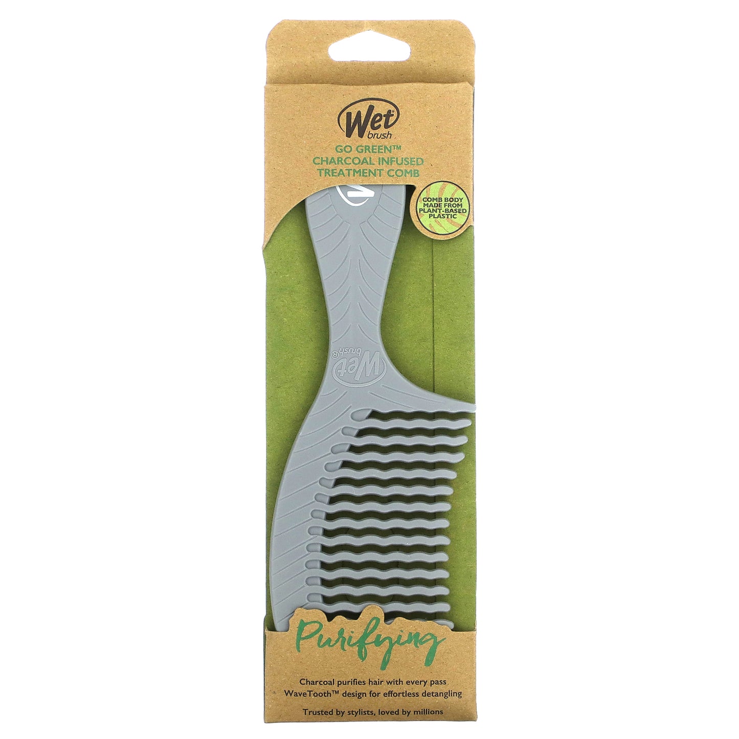 Wet Brush, Go Green Charcoal Infused Treatment Comb, Purifying , 1 Brush