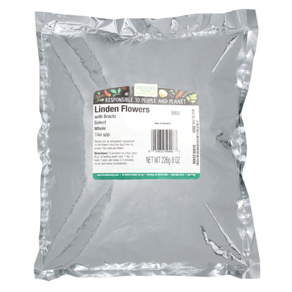 Frontier Co-op, Linden Flowers with Bracts, Select, Whole , 8 oz (226 g)