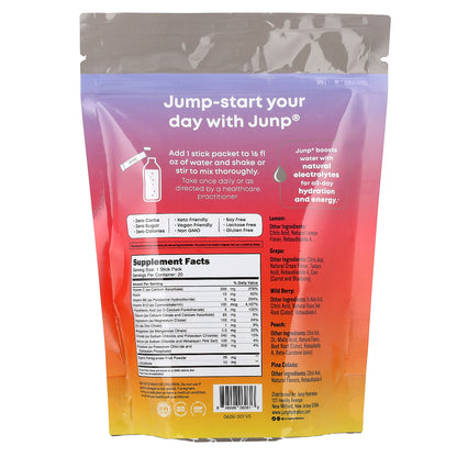 JUNP Hydration, Electrolyte Powder Mix, Variety Pack , 20 Stick Packs, 2.68 oz (75.6 g)