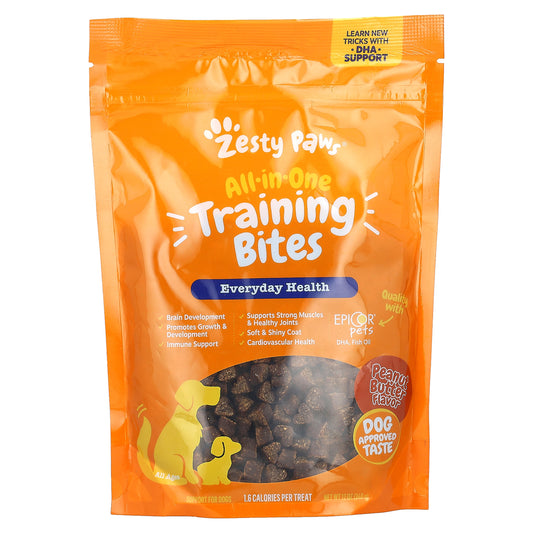 Zesty Paws, All-In-One Training Bites, For Dogs, All Ages, Peanut Butter, 12 oz (340 g)