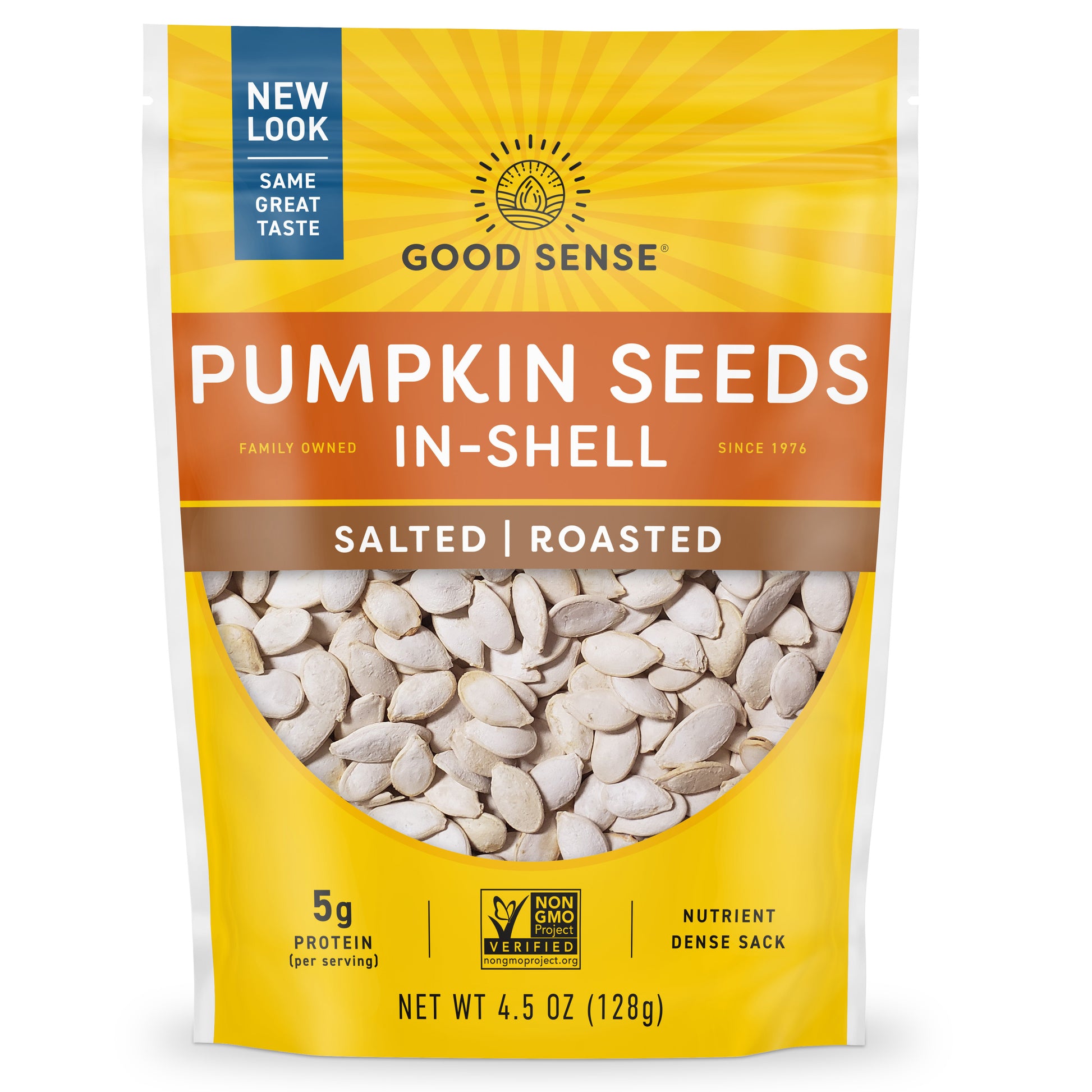 Good Sense, Pumpkin Seeds In-Shell, Salted, Roasted, 4.5 oz (128 g)