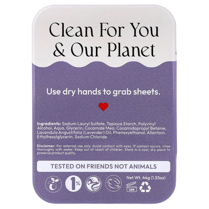 fomin, Travel Soap Sheets, Lavender, 100 Sheets