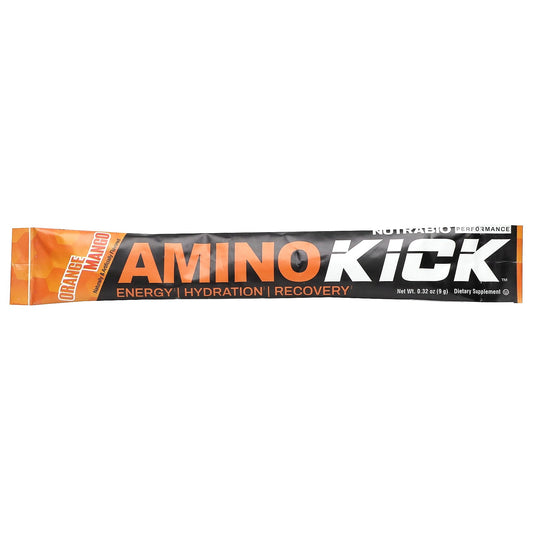 NutraBio, Amino Kick, Orange Mango, 1 Stick Pack, 0.32 oz (9 g)