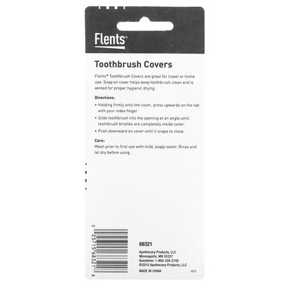 Flents, Toothbrush Covers, 4 Count