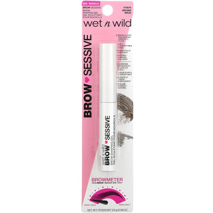 wet n wild, Brow Sessive Shaping Gel, 1111879 Brown, 0.09 oz (2.5 g)