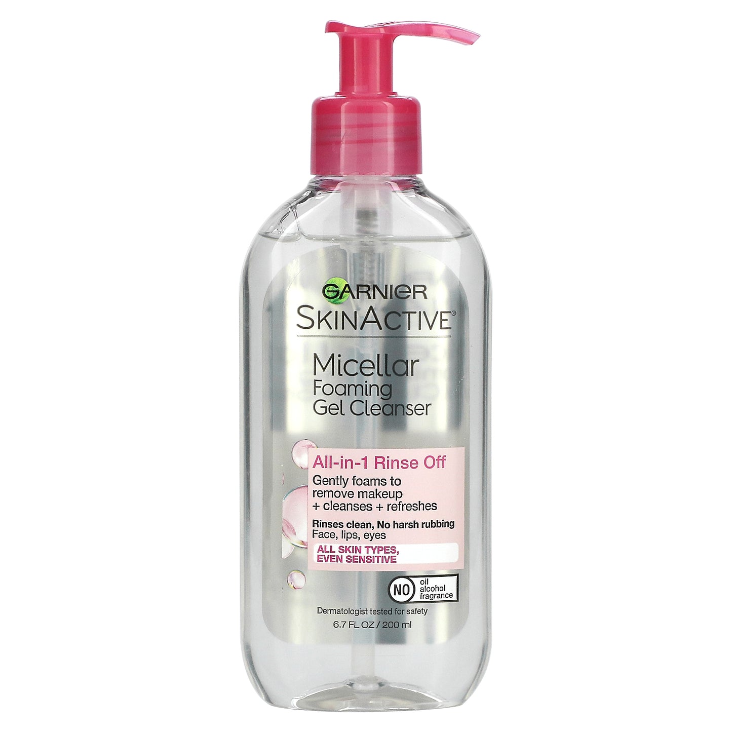 Garnier, SkinActive, Micellar Foaming Gel Cleanser, All-in-1 Rinse Off, 6.7 fl oz (200 ml)