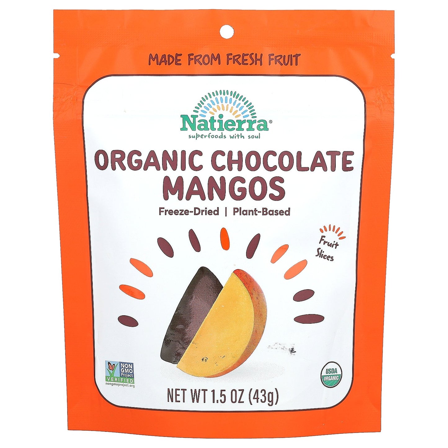 Natierra, Organic Freeze-Dried Chocolate Mango, 1.5 oz (43 g)