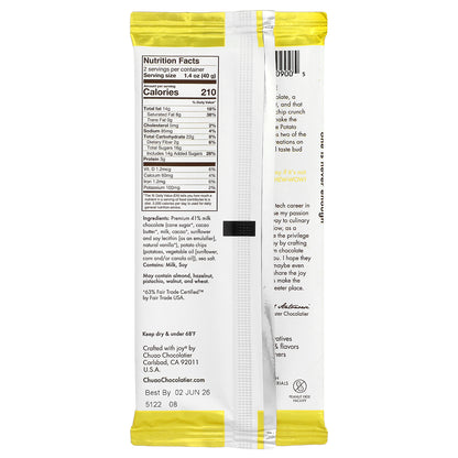 Chuao Chocolatier, Milk Chocolate Bar, Potato Chip, 2.8 oz (80 g)