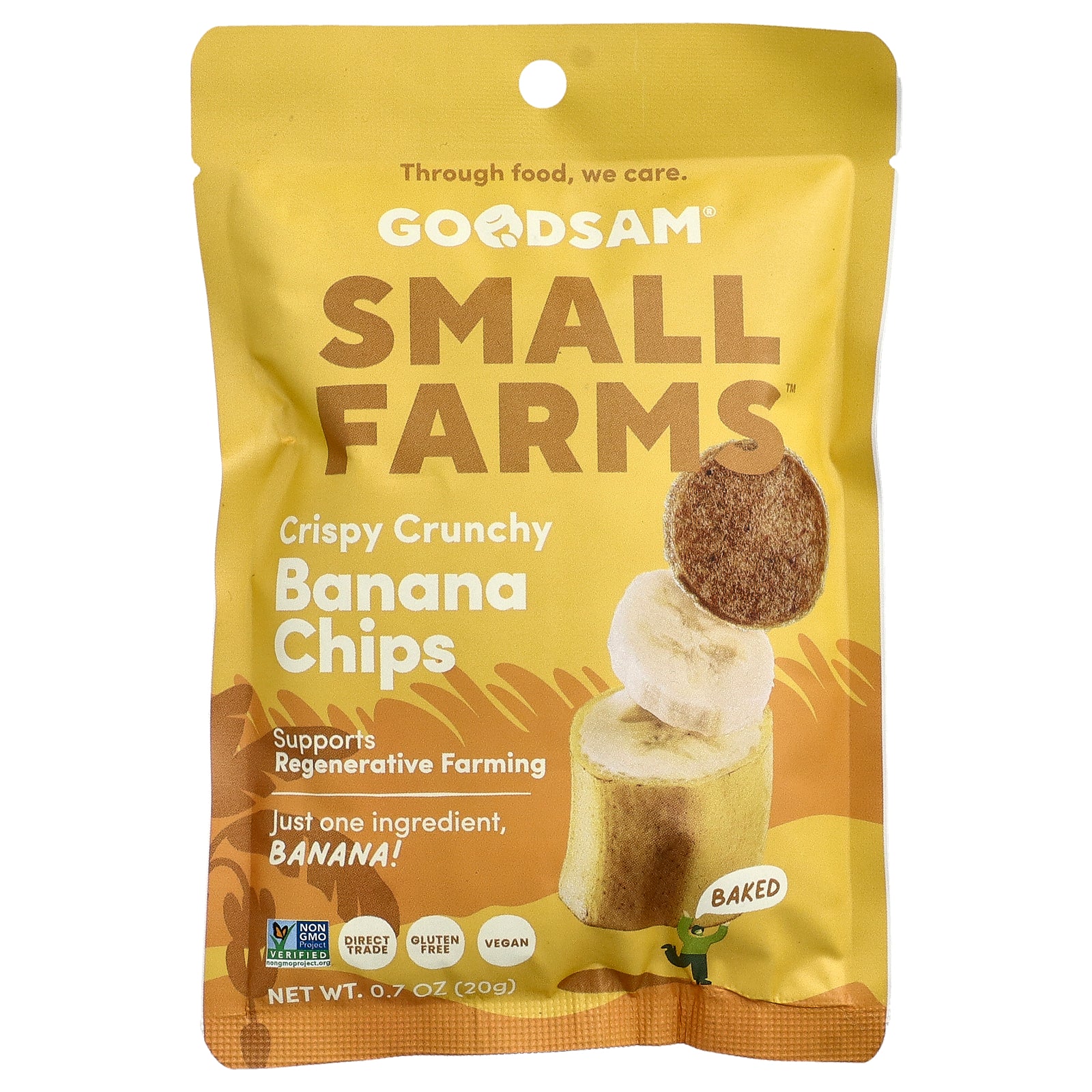 GoodSam, Small Farms™, Crispy Crunchy Chips, Banana, 0.7 oz (20 g)