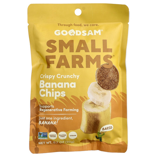 GoodSam, Small Farms™, Crispy Crunchy Chips, Banana, 0.7 oz (20 g)