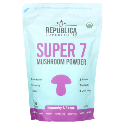 La Republica, Super 7 Mushroom Powder, 8 oz (227 g)