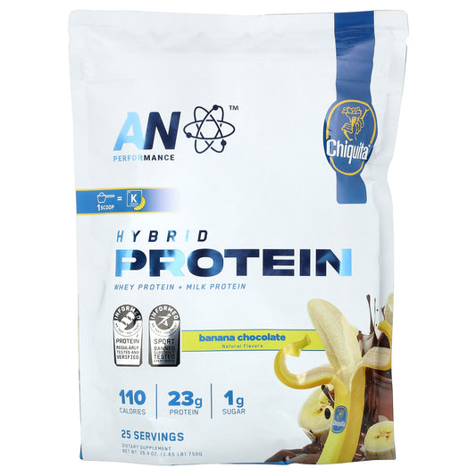 AN Supps, Performance, Hybrid Protein, Chiquita®, Banana Chocolate, 1.65 lb (750 g)