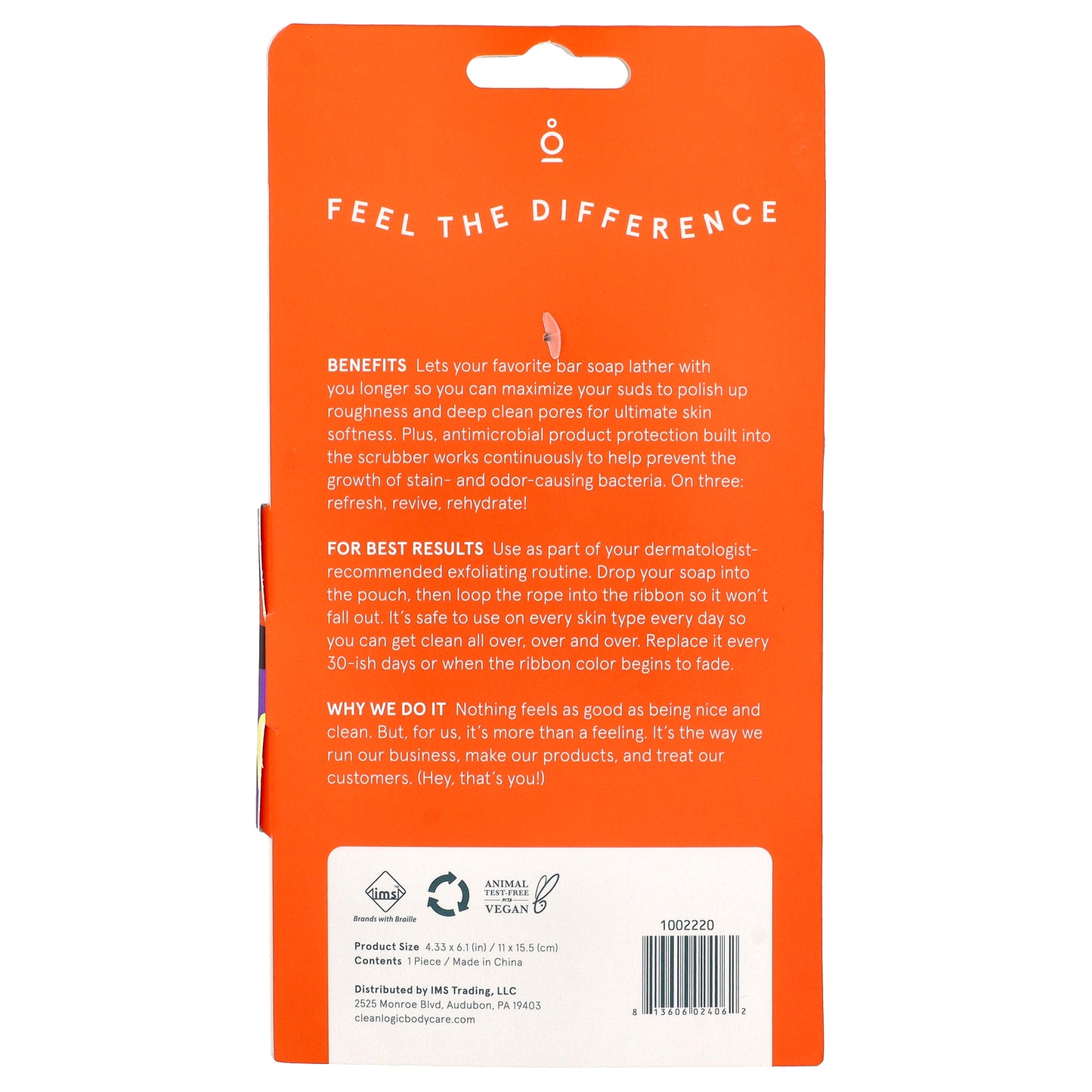 Cleanlogic, Sport, Exfoliating Soap Saver, 1 Count