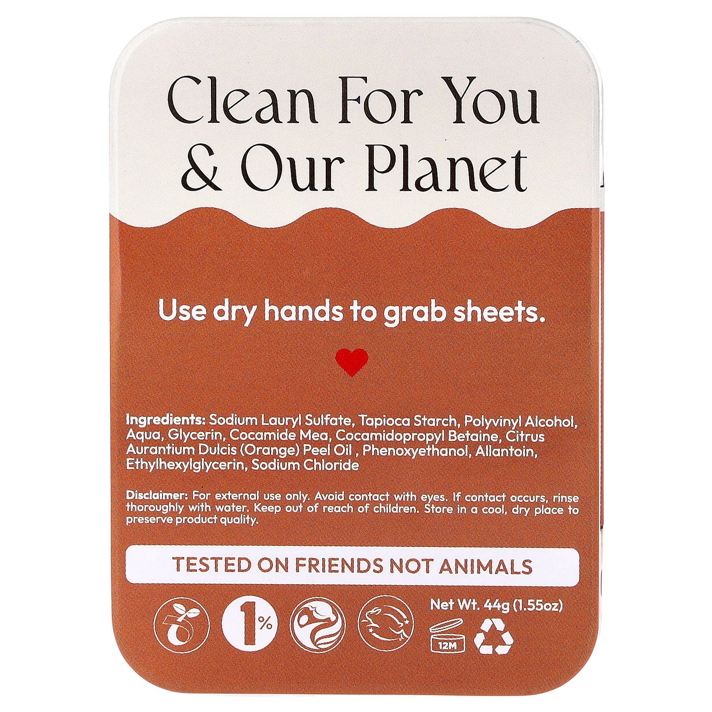 fomin, Travel Soap Sheets, Sweet Orange, 100 Sheets