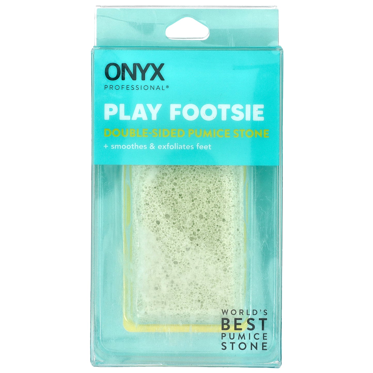 Onyx Professional, Play Footsie, Double-Sided Pumice Stone, 1 Count