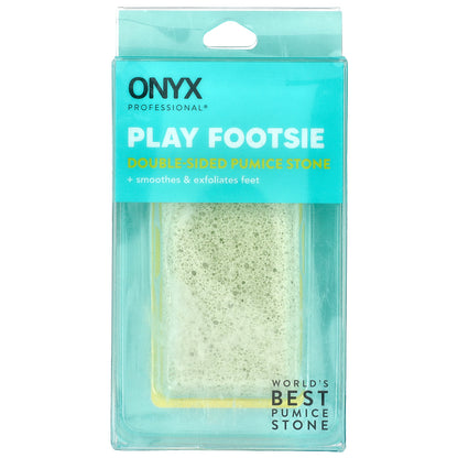 Onyx Professional, Play Footsie, Double-Sided Pumice Stone, 1 Count
