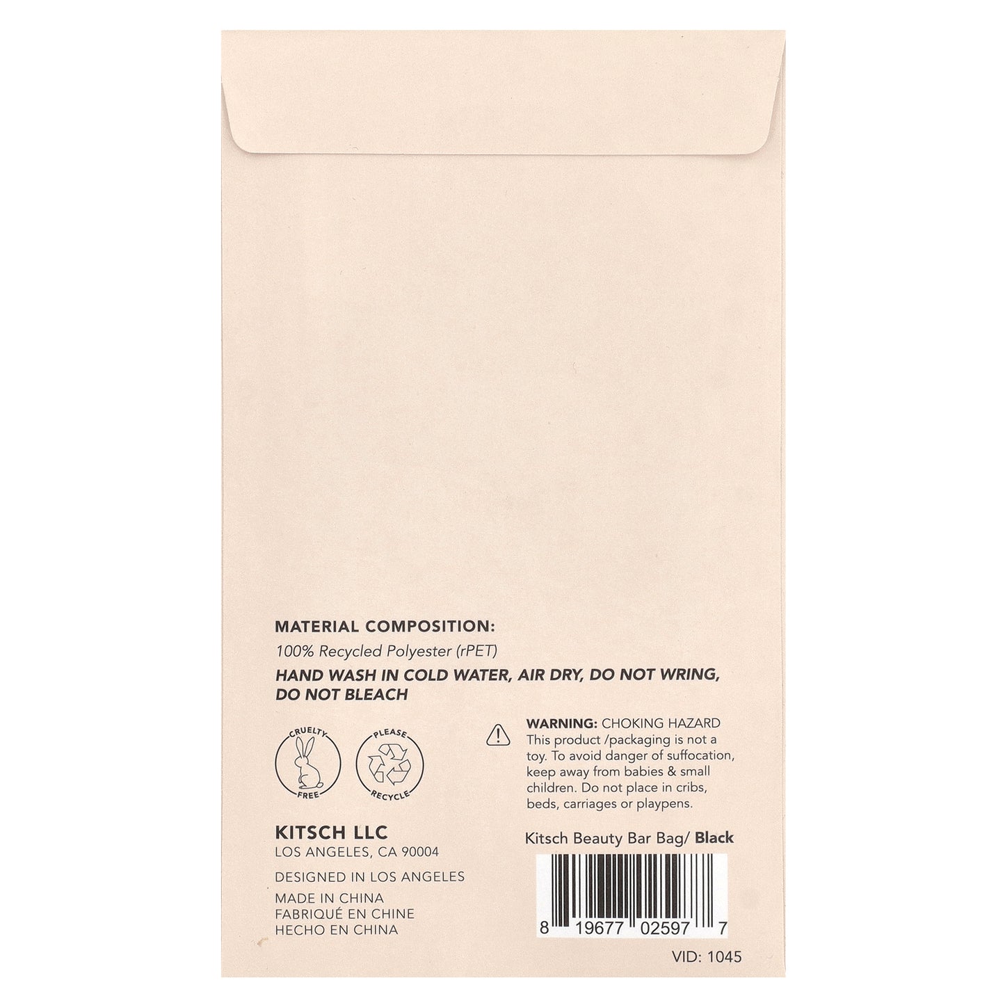 Kitsch, Conditioner Beauty Bar Bag, Black, 1 Bag