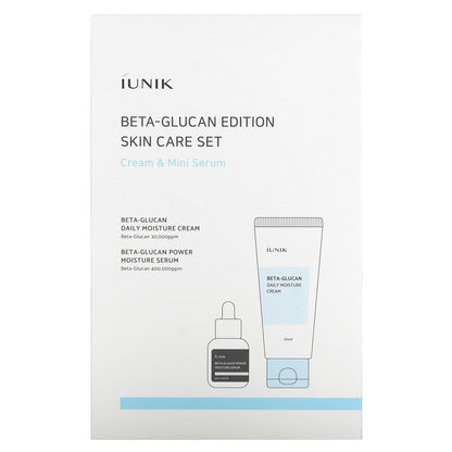 iUNIK, Beta-Glucan Edition Skin Care Set, Cream & Mini Serum, 2 Piece Set