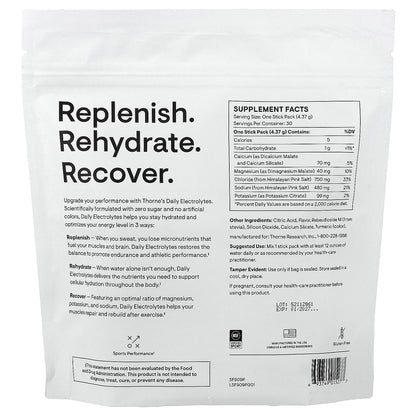 Thorne, Daily Electrolytes, Blood Orange, 30 Stick Packs, 0.15 oz (4.37 g) Each