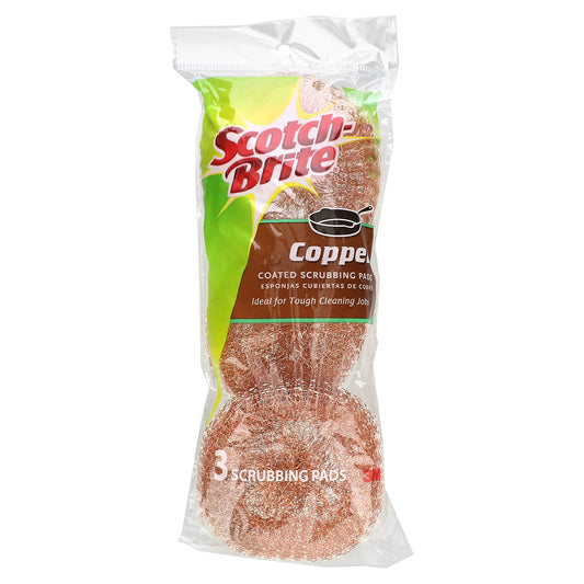 Scotch-Brite, Copper Coated Scrubbing Pads, 3 Scrubbing Pads