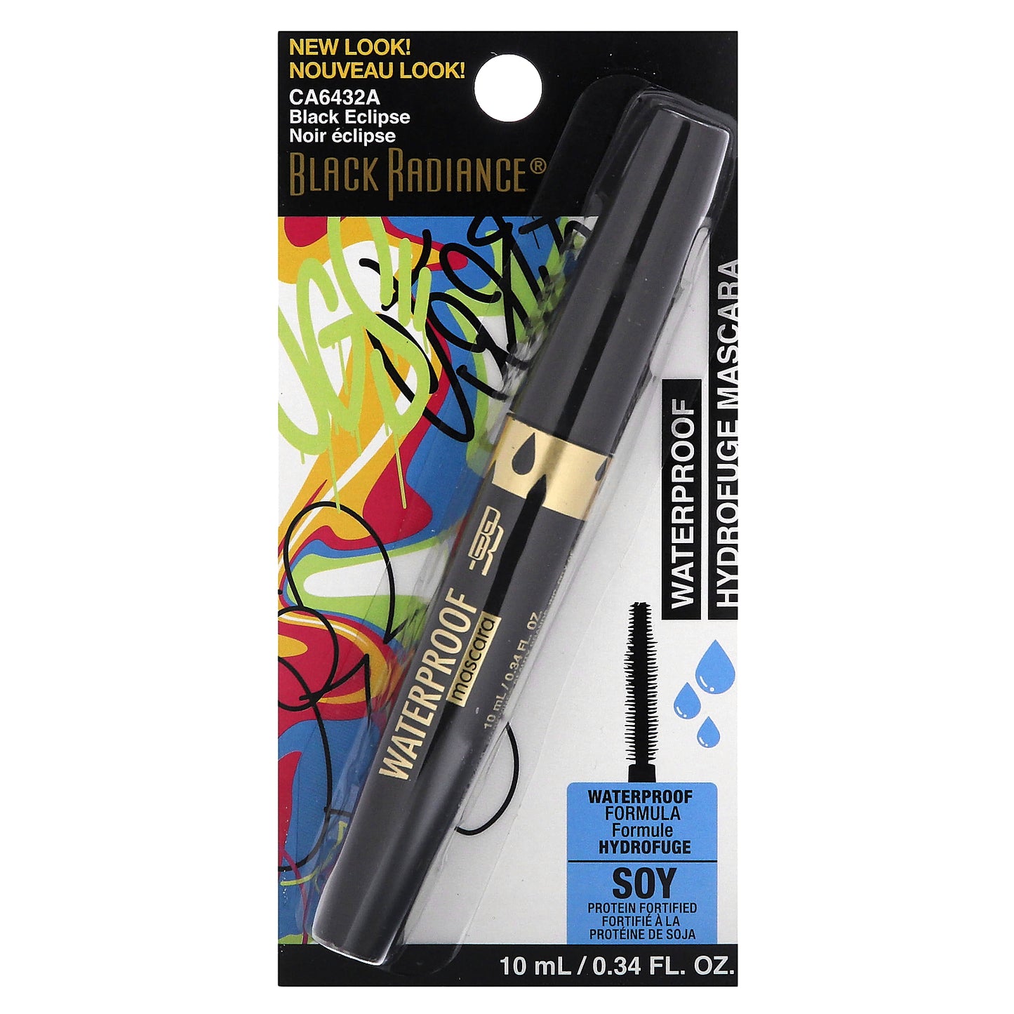 Black Radiance, Waterproof Mascara, CA6432A Black Eclipse, 0.34 fl oz (10 ml)