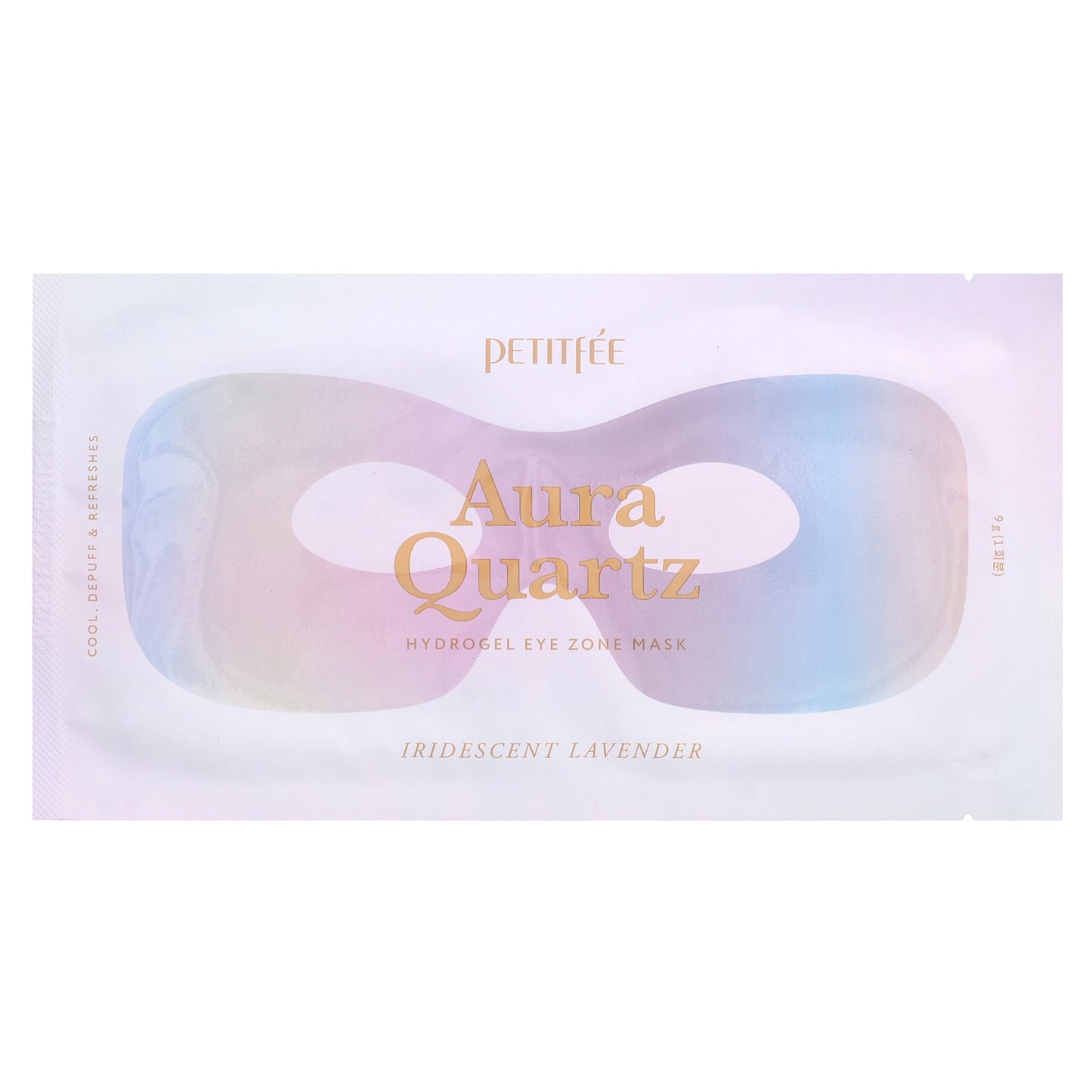 Petitfee, Aura Quartz, Hydrogel Eye Zone Beauty Mask, Iridescent Lavender, 1 Mask, 9 g