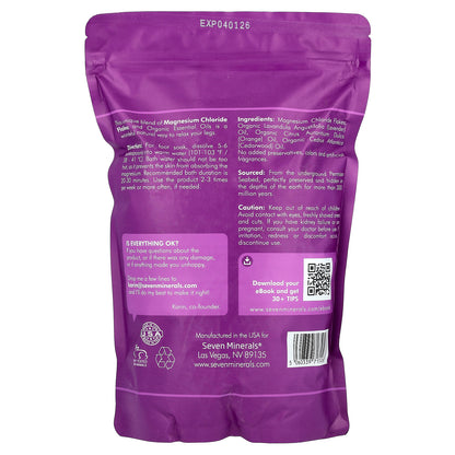 Seven Minerals, Relaxing Legs, Magnesium Foot Soak, Orange, Cedarwood & Lavender, 3 lb (1.36 kg)