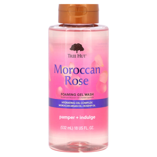 Tree Hut, Foaming Gel Wash, Moroccan Rose, 18 fl oz (532 ml)