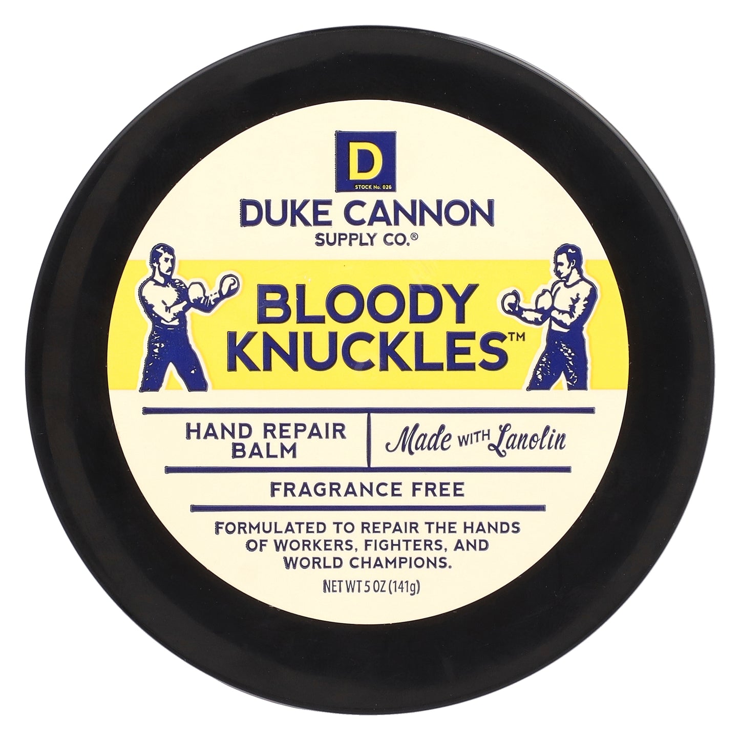 Duke Cannon Supply Co., Bloody Knuckles™, Hand Repair Balm, Fragrance Free, 5 oz (141 g)