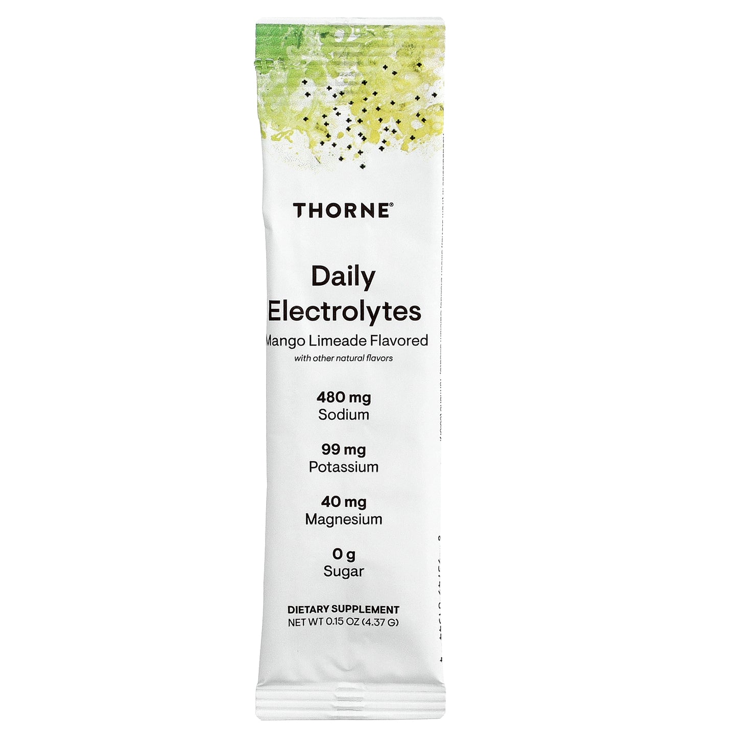Thorne, Daily Electrolytes, Mango Limeade, 30 Stick Packs, 0.15 oz (4.37 g) Each