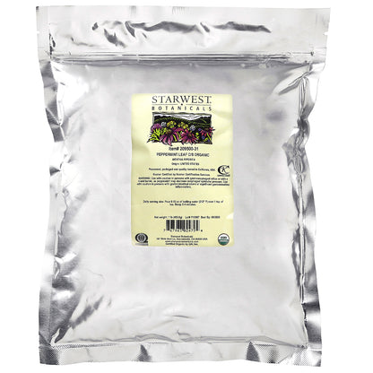 Starwest Botanicals, Organic Peppermint Leaf, Cut & Sifted, 1 lb (453.6 g)