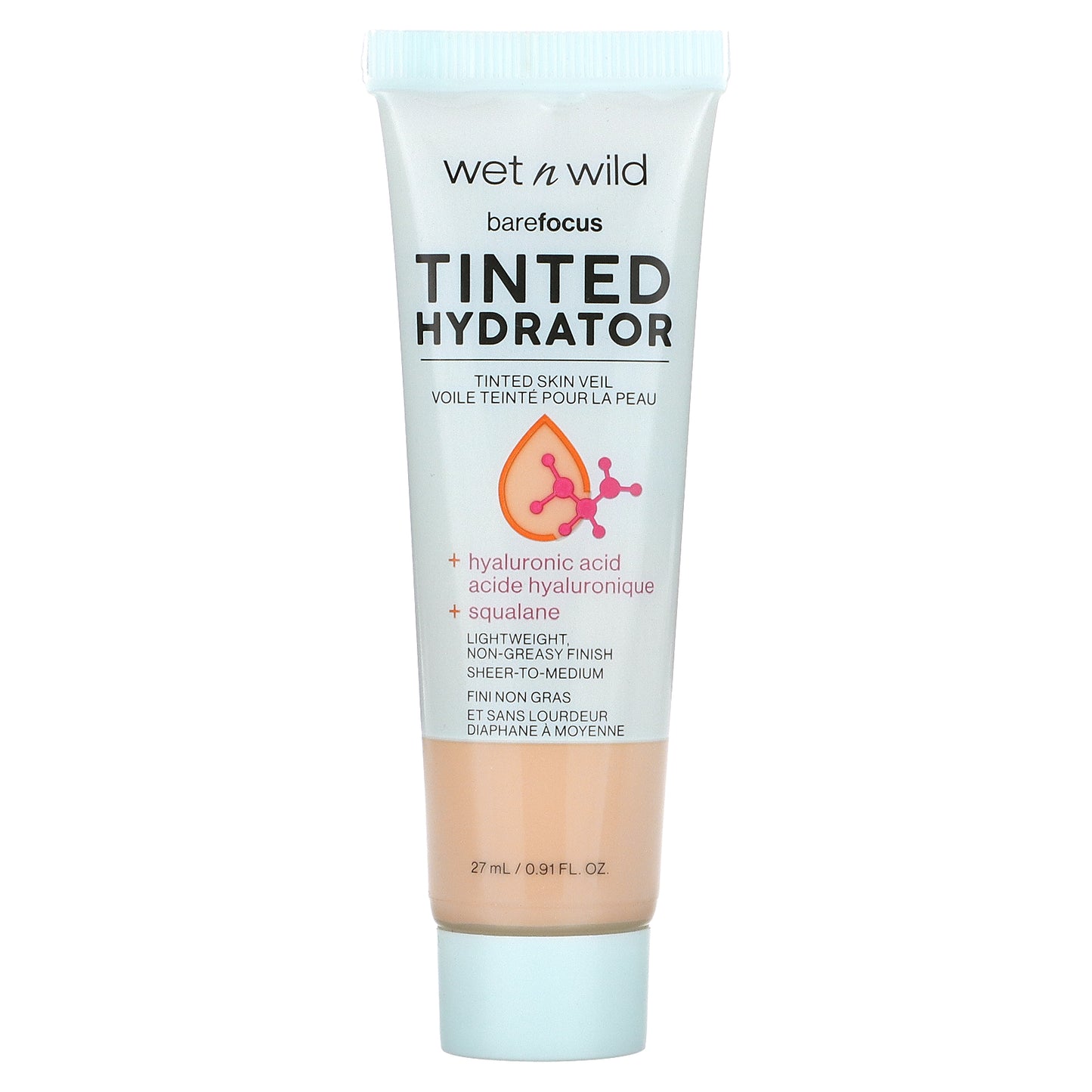 wet n wild, Barefocus, Tinted Hydrator, Light Medium, 0.91 fl oz (27 ml)