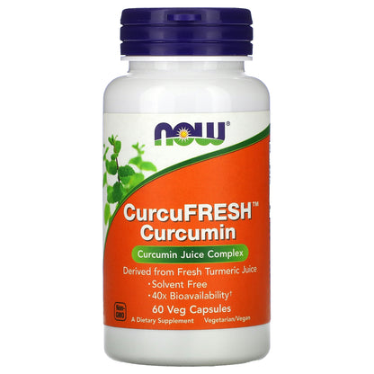 NOW Foods, CurcuFresh Curcumin, 500 mg, 60 Veg Capsules