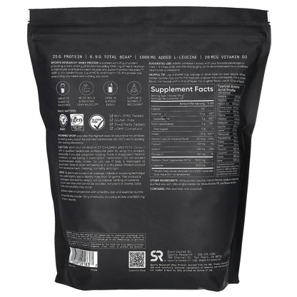 Sports Research, Whey Protein, Creamy Vanilla, 5 lb (2.27 kg)