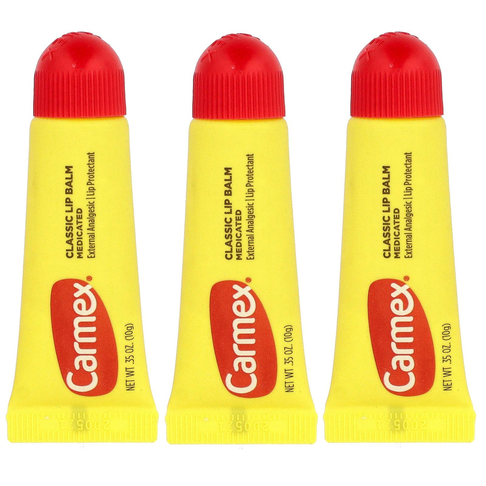 Carmex, Classic Lip Balm, Medicated, 3 Tubes, 0.35 oz (10 g) Each