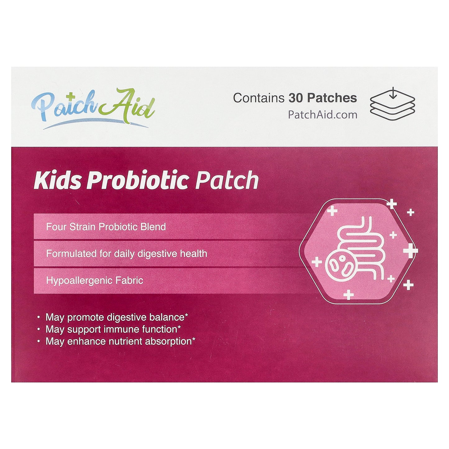 PatchAid, Kids Probiotic Patch, 30 Patches
