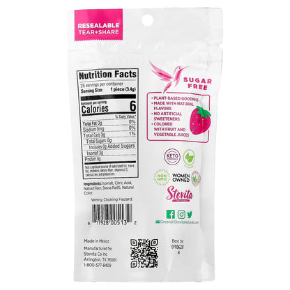 Stevita Naturals, Naturals, Sugar Free Hard Candy, Sublime Strawberry, 3 oz (85 g)