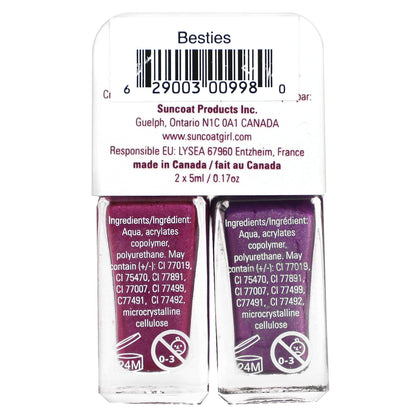 SuncoatGirl, Besties Nail Polish Duo Set, Violet & Deep Purple, 2 Piece Set