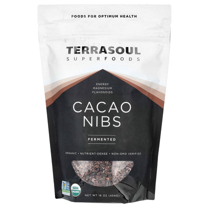 Terrasoul Superfoods, Cacao Nibs, Fermented, 16 oz (454 g)