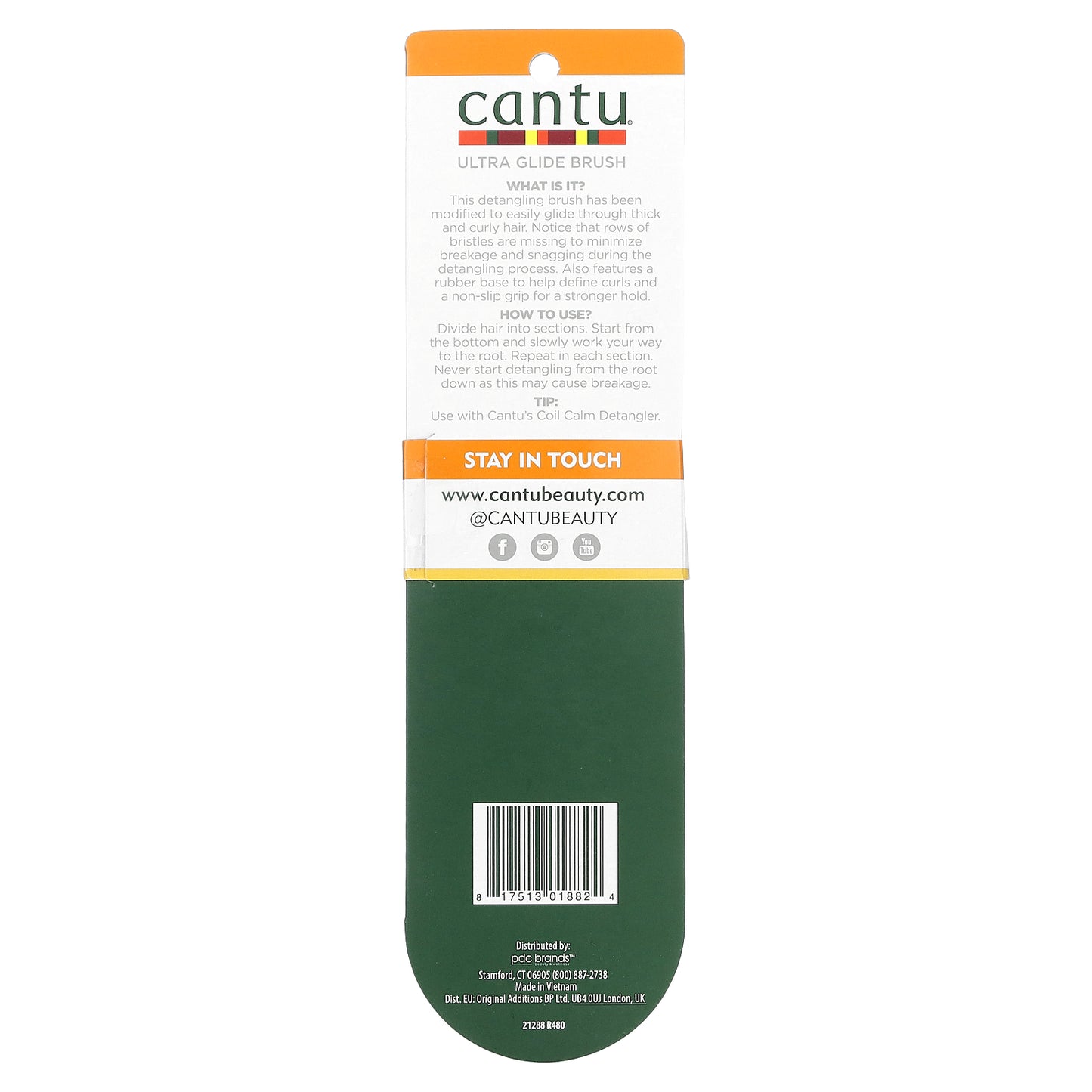 Cantu, Detangle, Ultra Glide Brush, 1 Brush